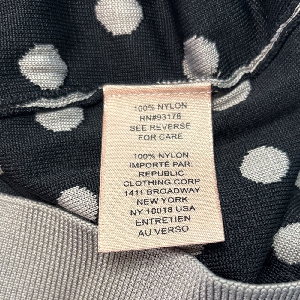 Philosophy Grey Crewneck Sweater with Black Polka Dots and Puff Sleeves - Picture 6 of 6